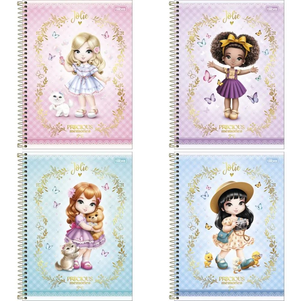 Caderno 01X1 Capa Dura Jolie 80Fls. Tilibra (Pct.c/04) - imagem 2