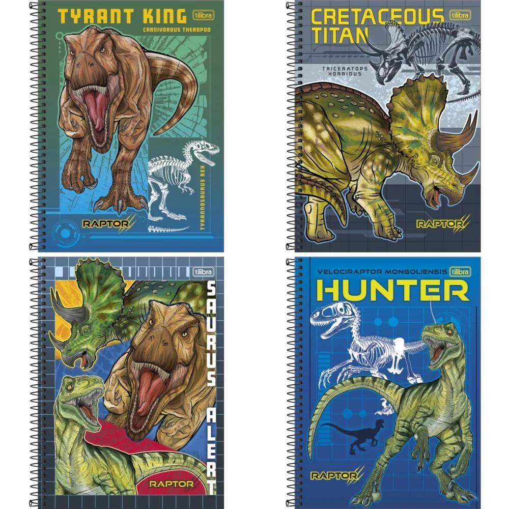 Caderno 01X1 Capa Dura Raptor 80Fls. Tilibra (Pct.c/04) - imagem 2
