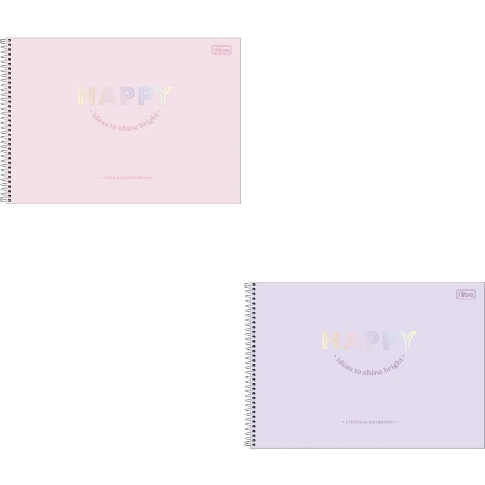 Caderno Desenho Univ Capa Dura Happy 80Fls. Tilibra (Pct.c/04) - imagem 2
