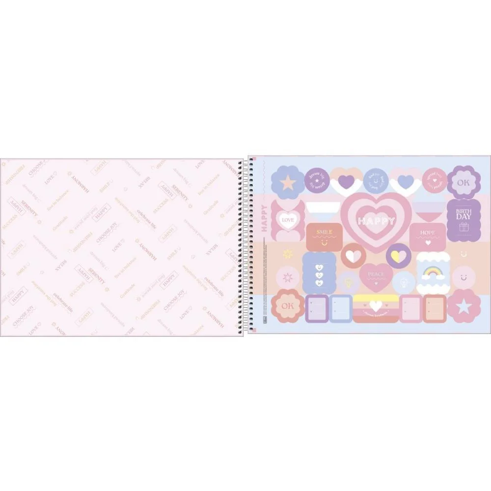 Caderno Desenho Univ Capa Dura Happy 80Fls. Tilibra (Pct.c/04) - imagem 3