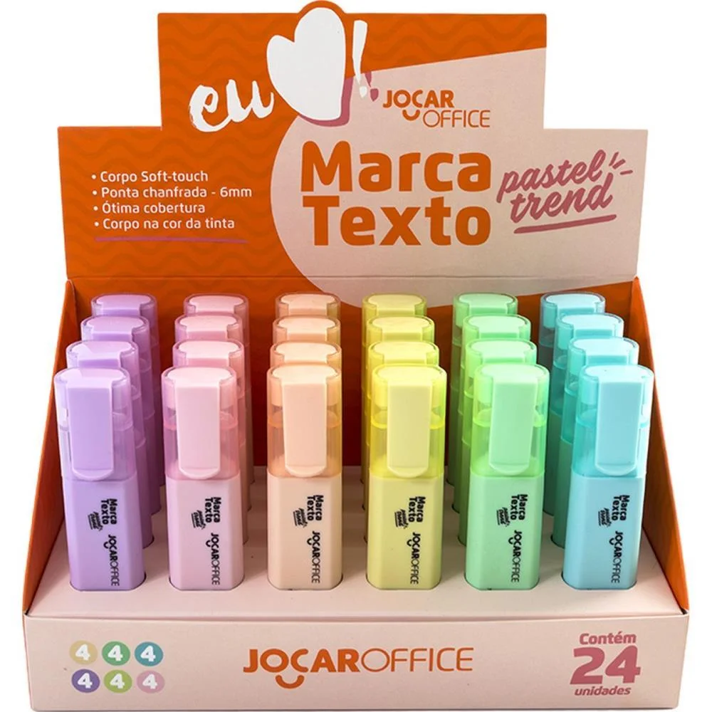 Caneta Marca Texto Jocar 6 Cores Pastel Leonora (Dp.c/24) - imagem 3