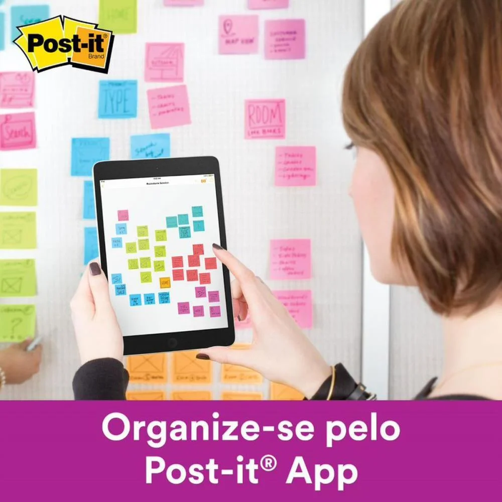Bloco De Recado Post-It Cascata Misto 3M (Pct.c/04) - imagem 5