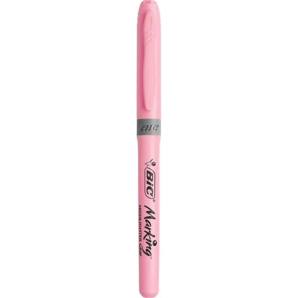 Caneta Marca Texto Marking Rosa Pastel Bic (Cx.c/12) - imagem 4