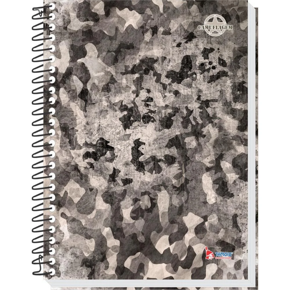 Caderno 10X1 Capa Dura Camuflagem 160 Folhas Tamoio (Pct.c/04) - imagem 5