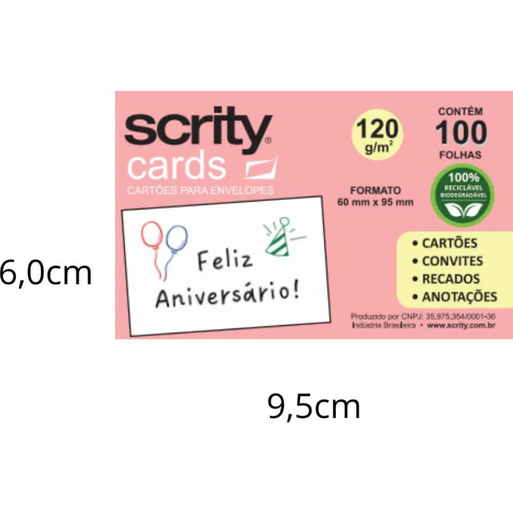Cartao De Visita 60X90 Branco 120G. Scrity (Pct.c/100) - imagem 3