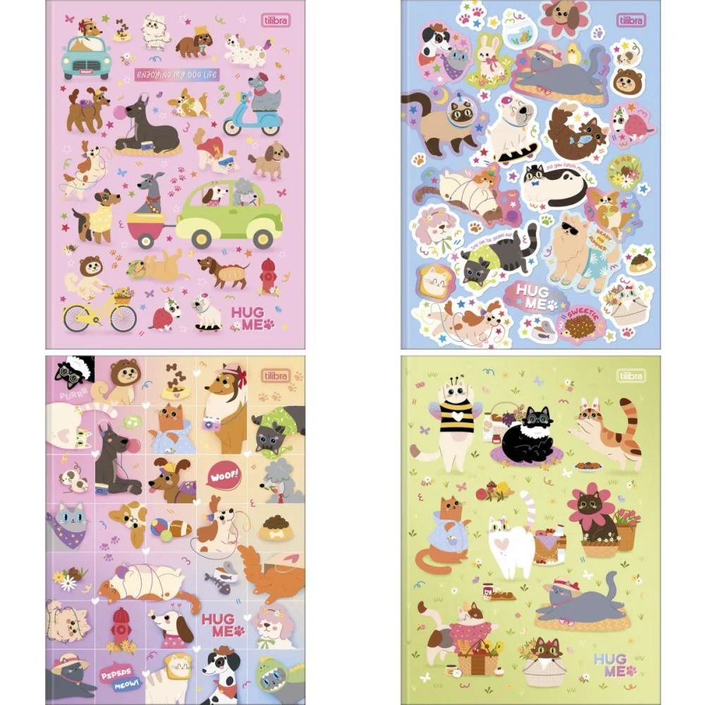Caderno Brochurao Capa Dura Hug Me 80Fls. Tilibra (Pct.c/05) - imagem 2