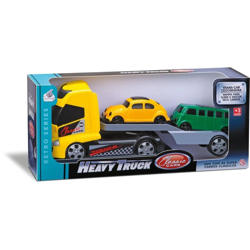 Caminhao Cegonheira Heavy Truck Classic Orange Toys - imagem 4
