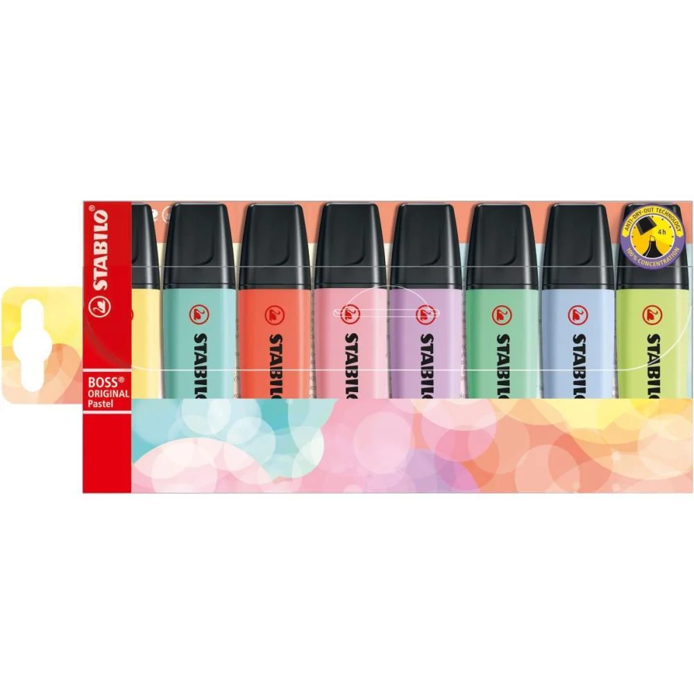 Caneta Marca Texto Stabilo Boss 70/8-3 8 Cores Sertic (Estojo) - imagem 2