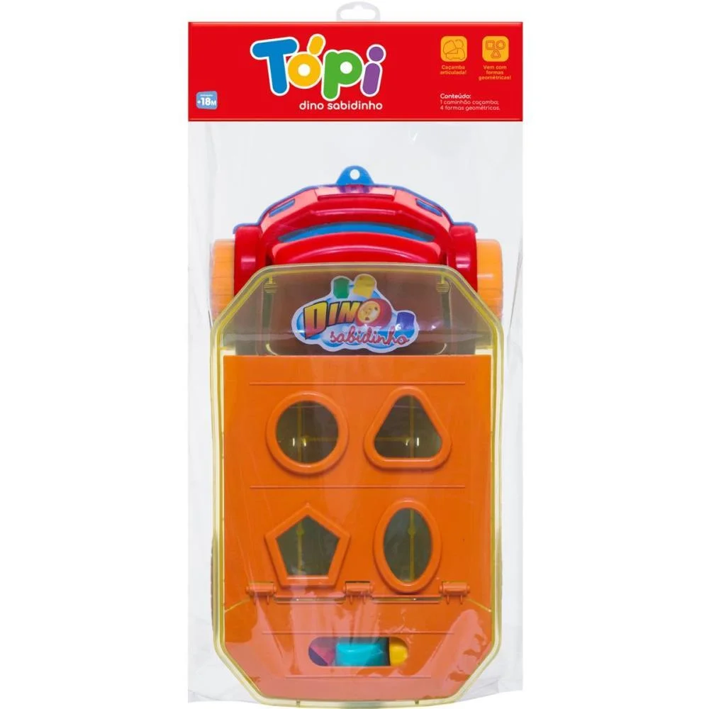 Brinquedo Educativo Dino Sabidinho Topi Solapa Cardoso Toys (Unidade) - imagem 4