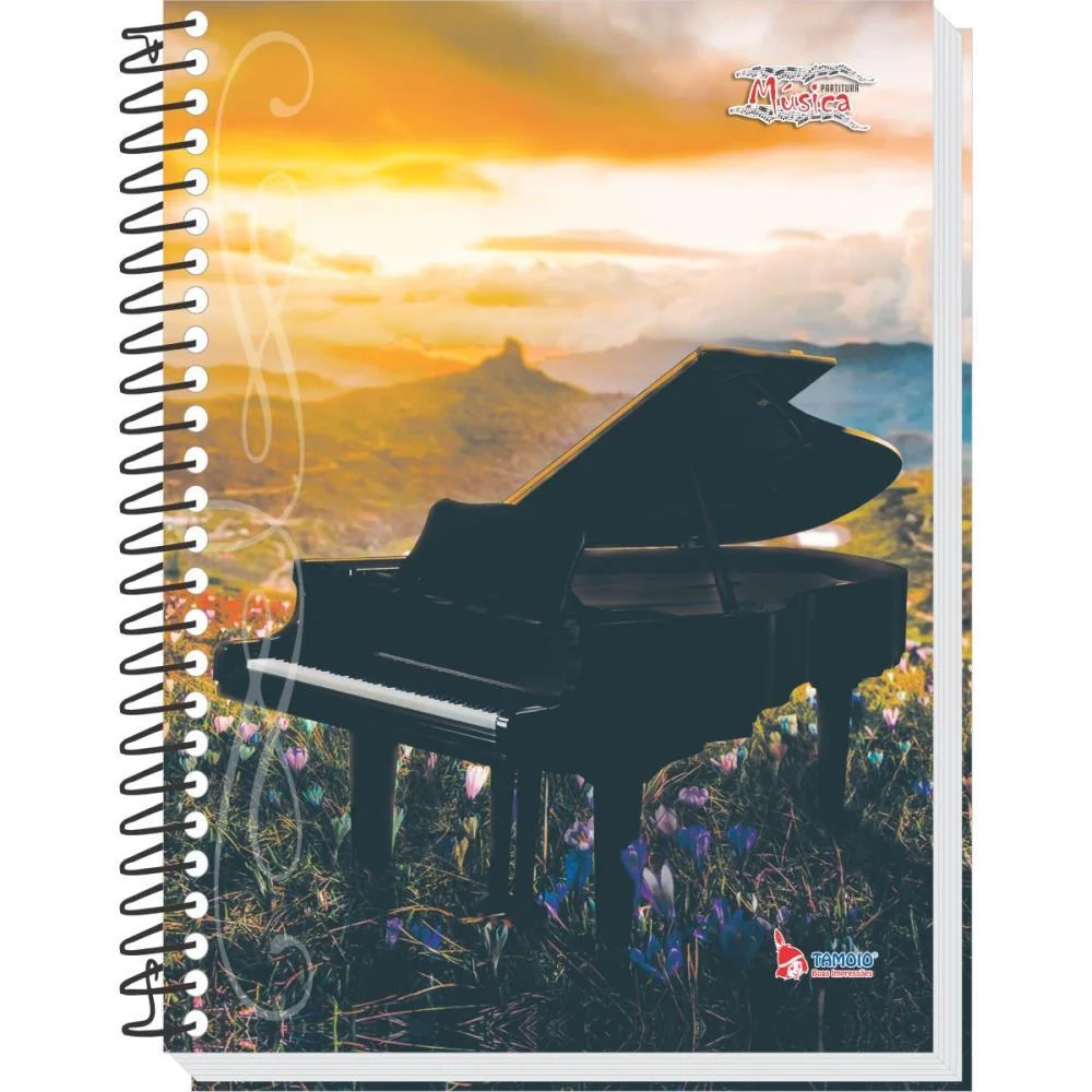 Caderno Musica 8 Capas 1/4 64 Folhas 63G. Tamoio (Pct.c/05) - imagem 4