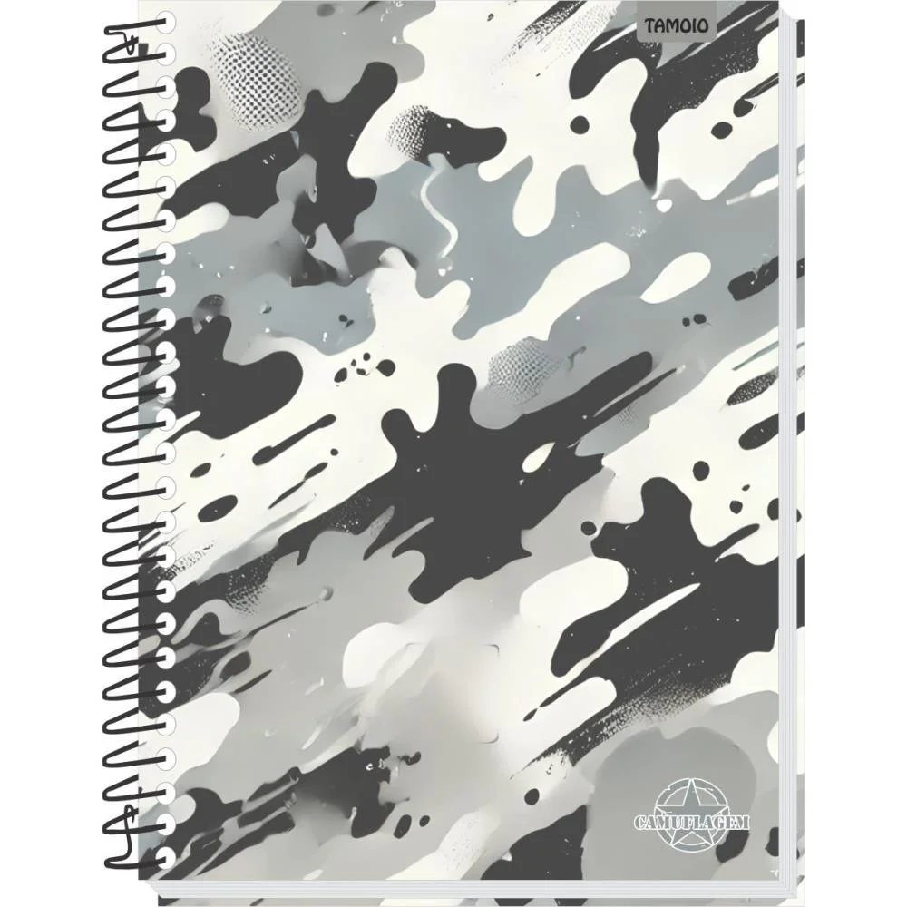 Caderno 20X1 Capa Dura Camuflagem 320 Folhas Tamoio (Pct.c/02) - imagem 6