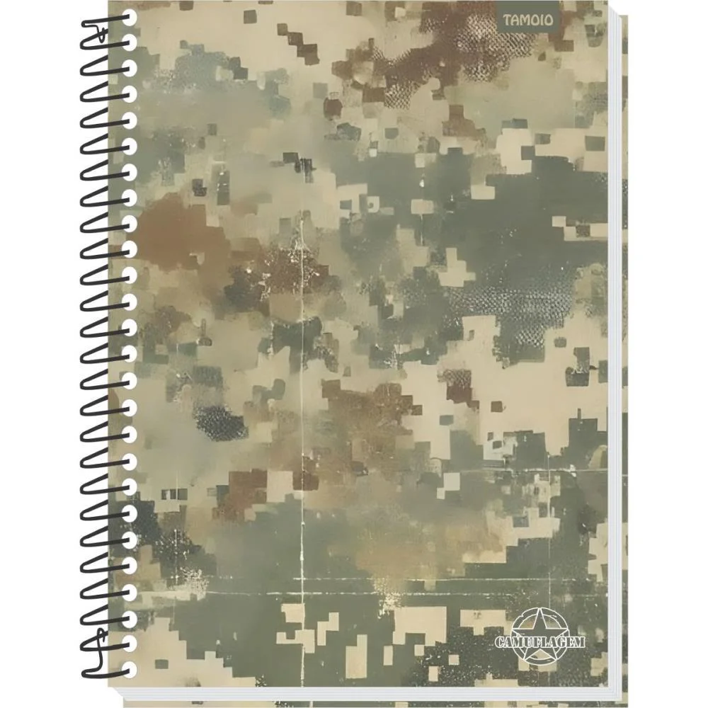 Caderno 15X1 Capa Dura Camuflagem 240 Folhas Tamoio (Pct.c/04) - imagem 7
