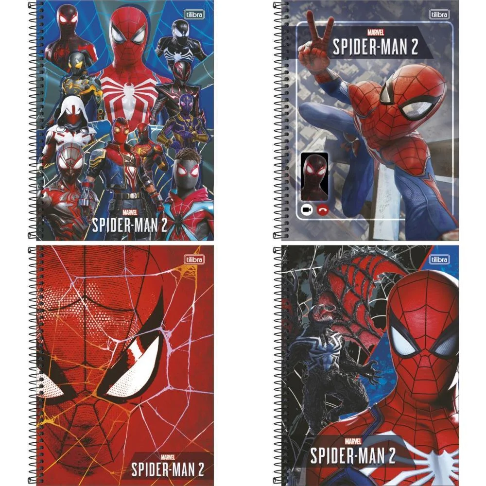 Caderno 01X1 Capa Dura Spider-Man Game 80Fls. Tilibra (Pct.c/04) - imagem 2