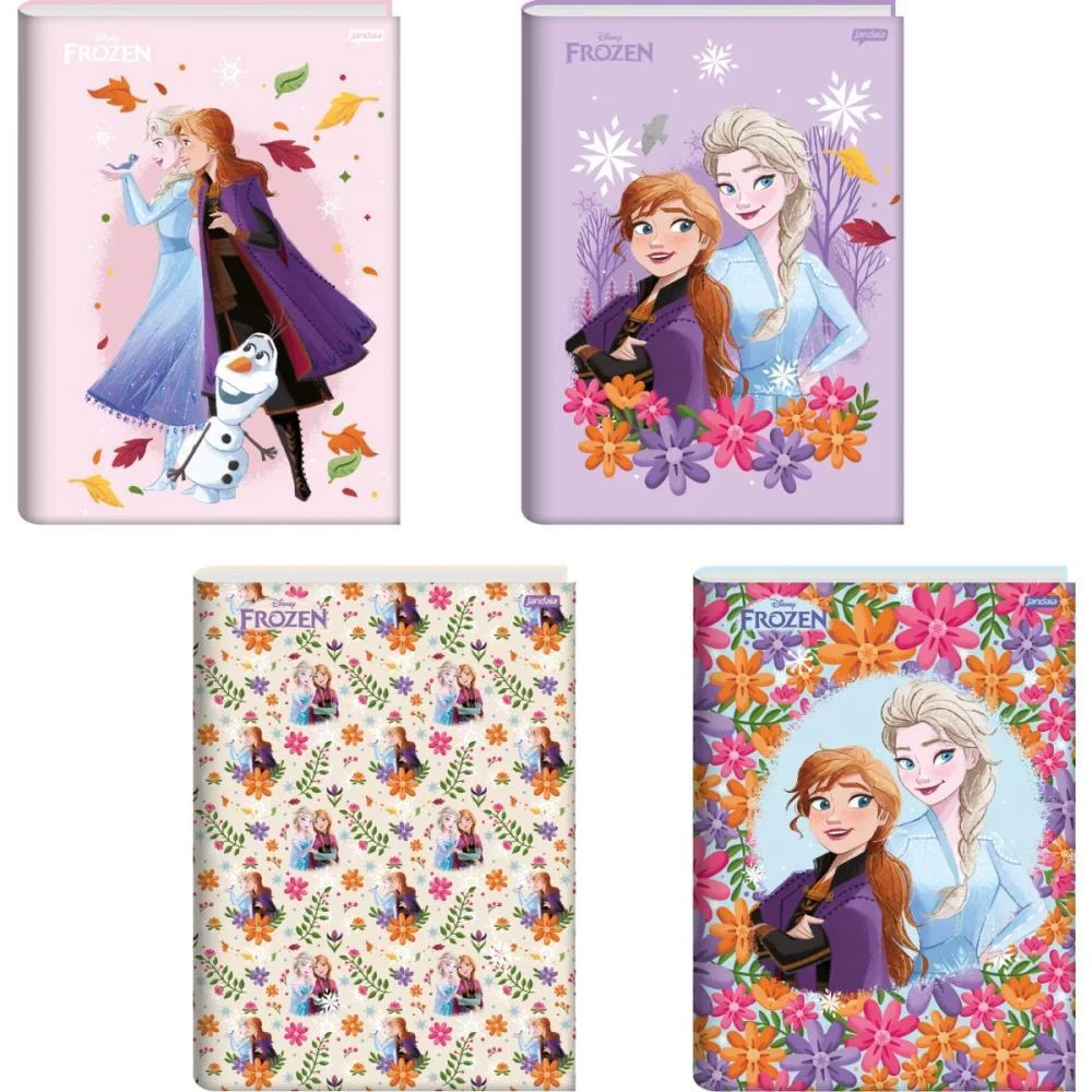 Caderno Brochurao Capa Dura Frozen 80Fls. Jandaia (Pct.c/05) - imagem 3