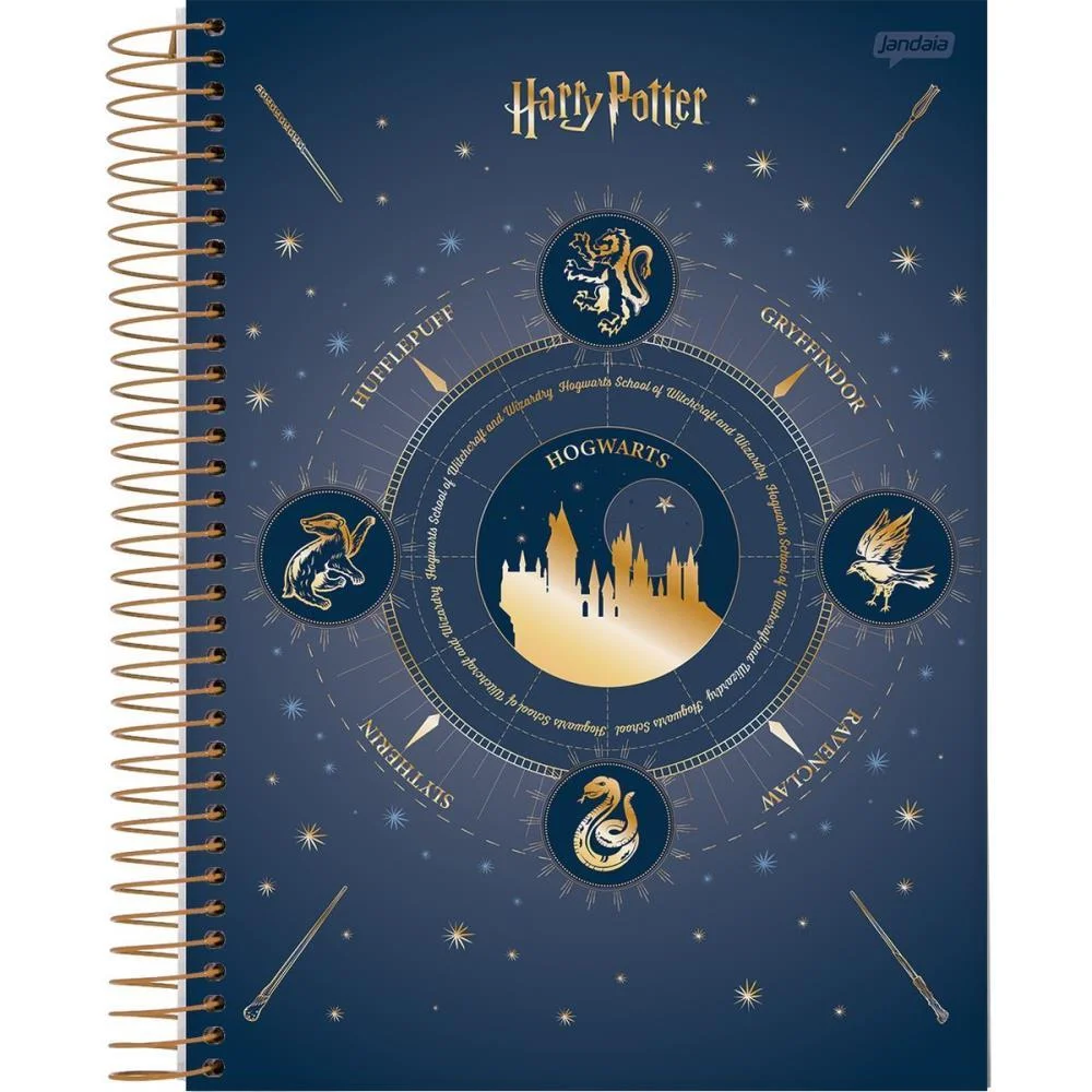 Caderno 10X1 Cp.dura Colegial Harry Potter 160Fls. I.a Jandaia (Pct.c/05) - imagem 5