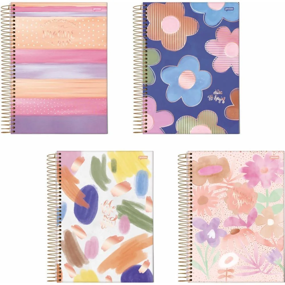 Caderno 10X1 Capa Dura La Creme 160Fls. I.a Jandaia (Pct.c/04) - imagem 2
