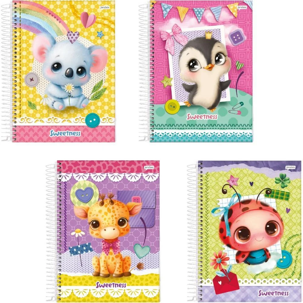 Caderno Espiral 1/4 Capa Dura Sweetness 80Fls. Jandaia (Pct.c/05) - imagem 2