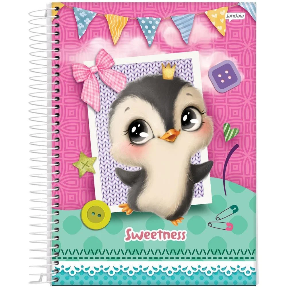 Caderno Espiral 1/4 Capa Dura Sweetness 80Fls. Jandaia (Pct.c/05) - imagem 4