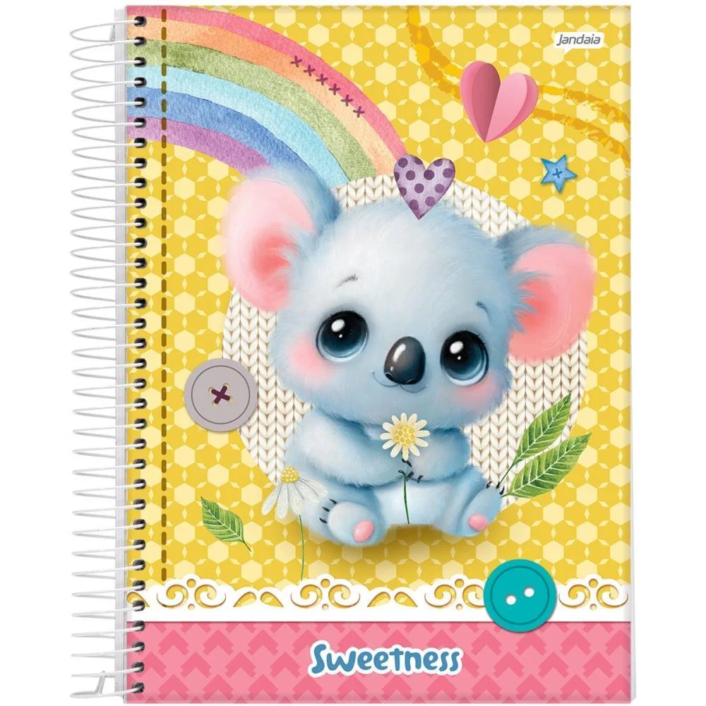 Caderno Espiral 1/4 Capa Dura Sweetness 80Fls. Jandaia (Pct.c/05) - imagem 5