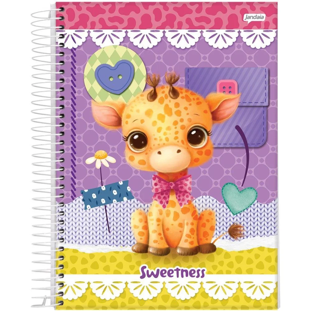 Caderno Espiral 1/4 Capa Dura Sweetness 80Fls. Jandaia (Pct.c/05) - imagem 6