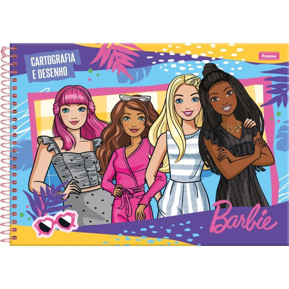 Caderno Desenho Univ Capa Dura Barbie 80F Foroni (Pct.c/05) - imagem 2