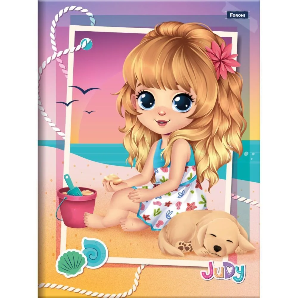 Caderno Brochurao Capa Dura Judy 80Fls. Foroni (Pct.c/05) - imagem 2