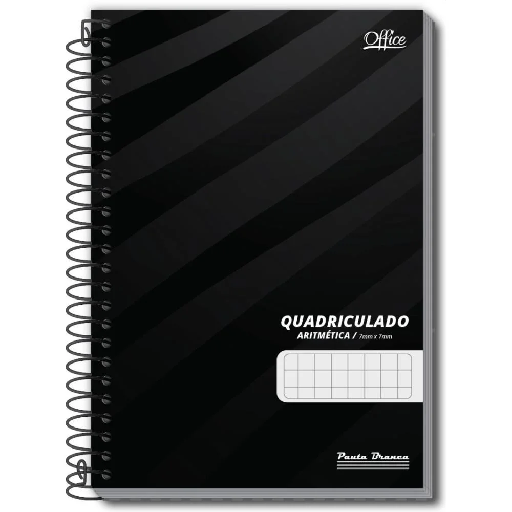 Caderno Quadriculado 1/4 07X07Mm 80F Espiral Office Cd Pauta Branca (Pct.c/05) - imagem 4