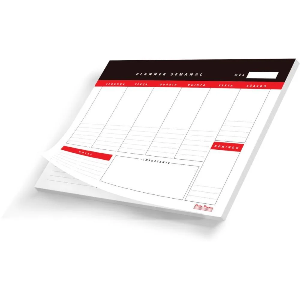 Agenda/Planner Permanente Semanal De Mesa 36Fls. Pauta Branca (Pct.c/05) - imagem 2