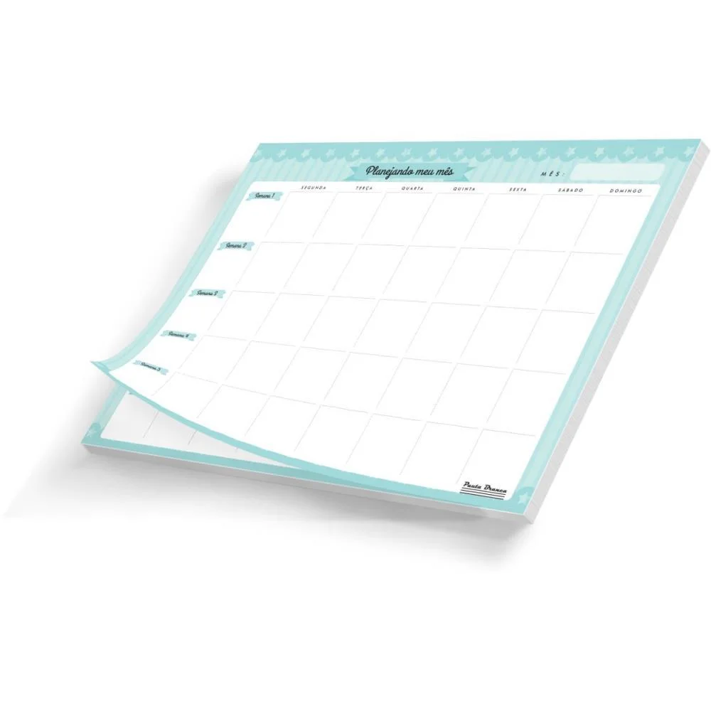 Agenda/Planner Permanente Mensal De Mesa 20Fls. Pauta Branca (Pct.c/05) - imagem 3