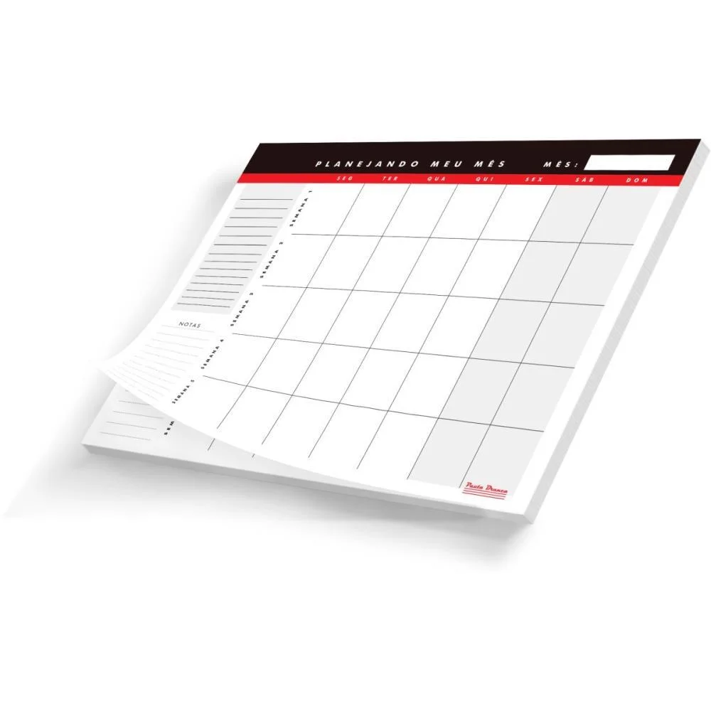 Agenda/Planner Permanente Mensal De Mesa 20Fls. Pauta Branca (Pct.c/05) - imagem 6