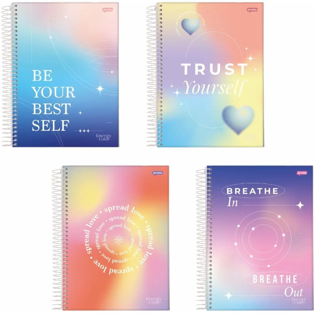 Caderno 10X1 Capa Dura Energy Color 160Fls. Jandaia (Pct.c/04) - imagem 2