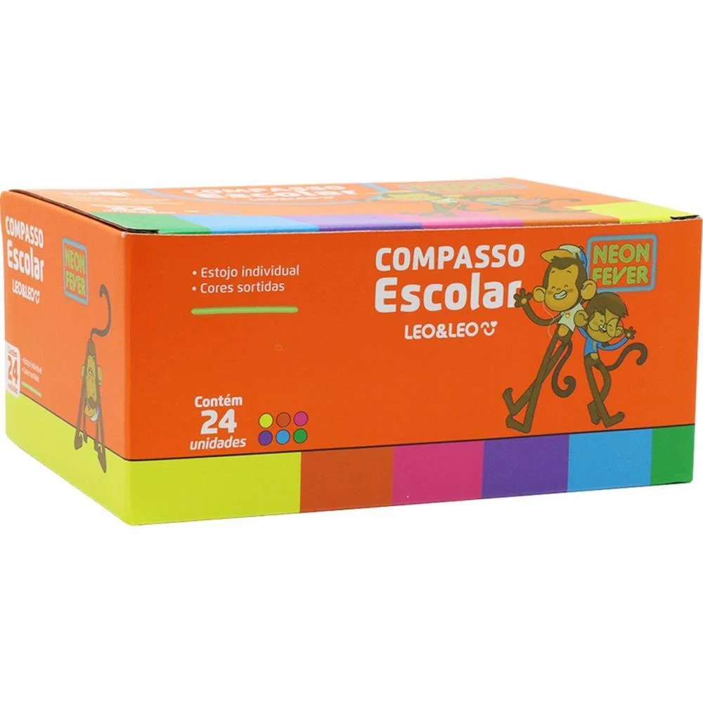 Compasso Neon Fever 6 Cores Leonora (Cx.c/24) - imagem 3