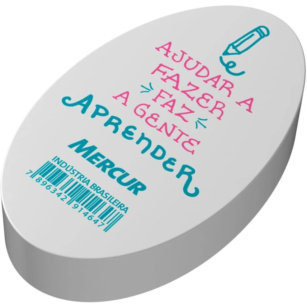 Borracha Colorida Tr Oval Frases Mercur (Pote-30) - imagem 3
