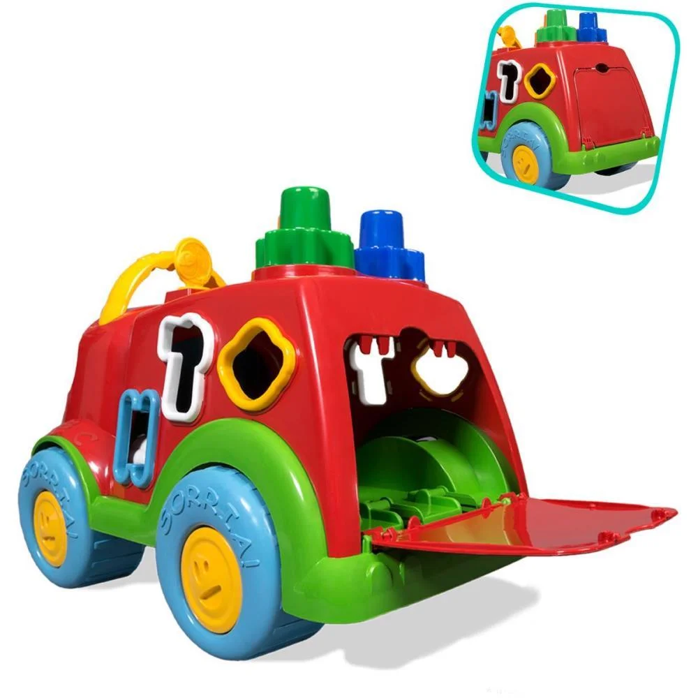 Brinquedo Educativo Bombeirinho C/Blocos Topi Sola Cardoso Toys (Unidade) - imagem 3
