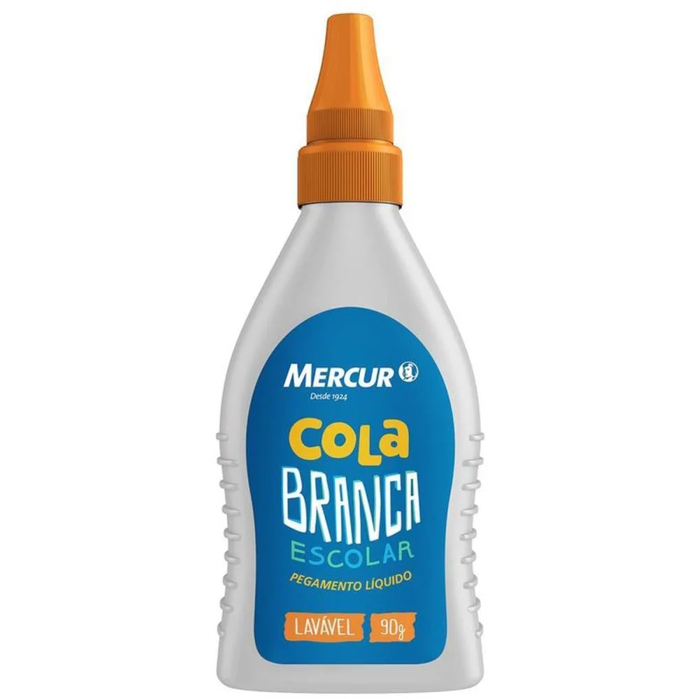 Cola Escolar 90G Branca Lavavel Mercur (Pct.c/12) - imagem 4
