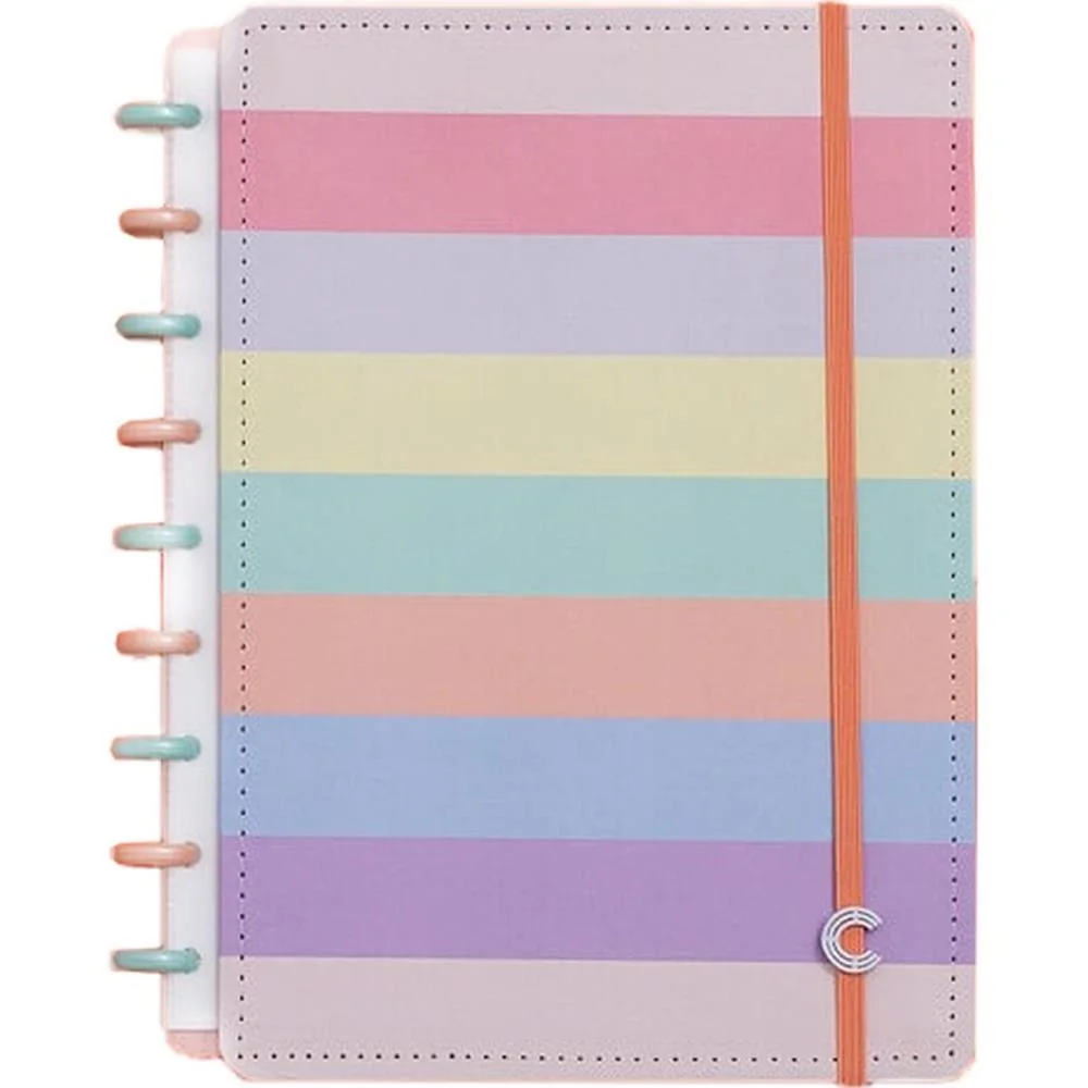 Caderno Inteligente Medio Arco-Iris Pastel 80Fls 190X255 Caderno Inteligente (Unidade) - imagem 2
