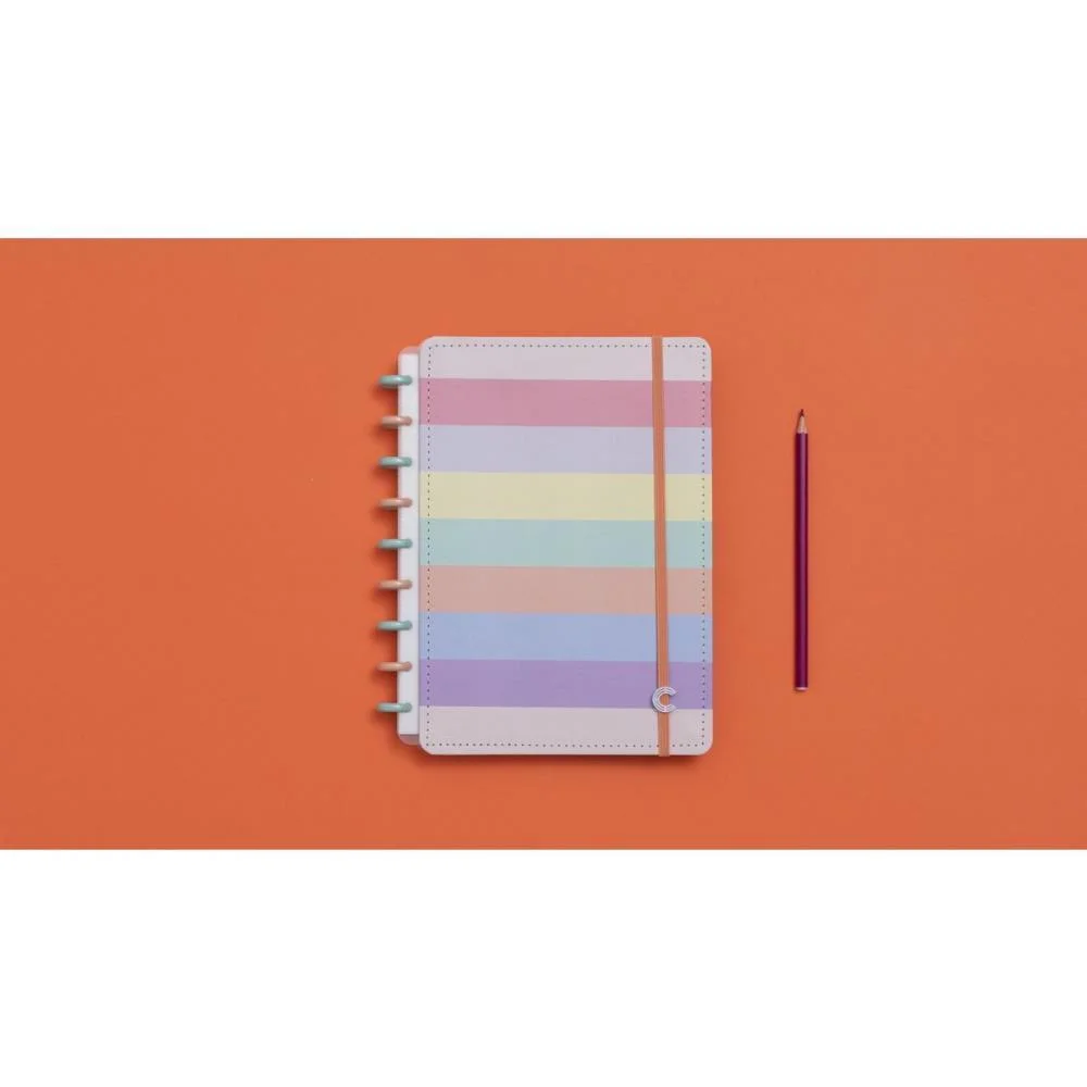 Caderno Inteligente Medio Arco-Iris Pastel 80Fls 190X255 Caderno Inteligente (Unidade) - imagem 4
