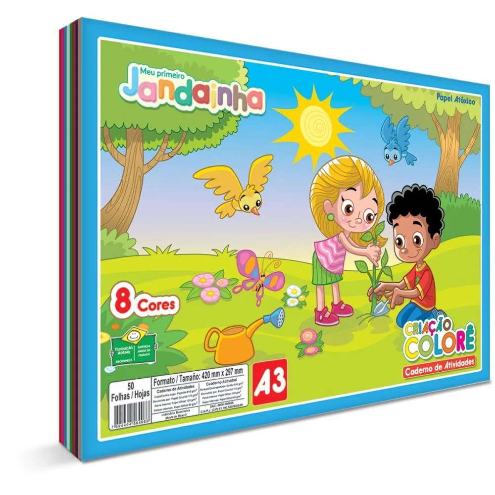 Bloco Para Educacao Artistica Jandainha Colore A3 32Fls.75G Jandaia (Unidade) - imagem 3