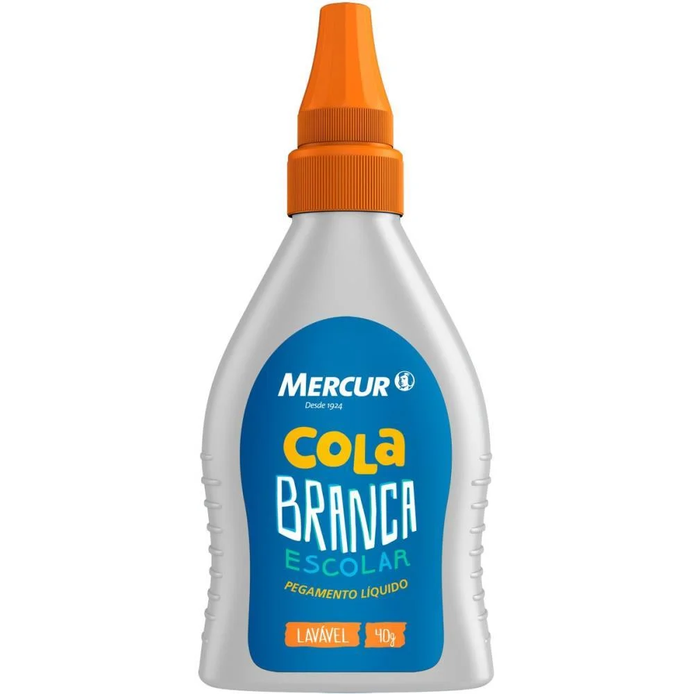 Cola Escolar 40G Branca Lavavel Blister Mercur (Cx.c/12) - imagem 4
