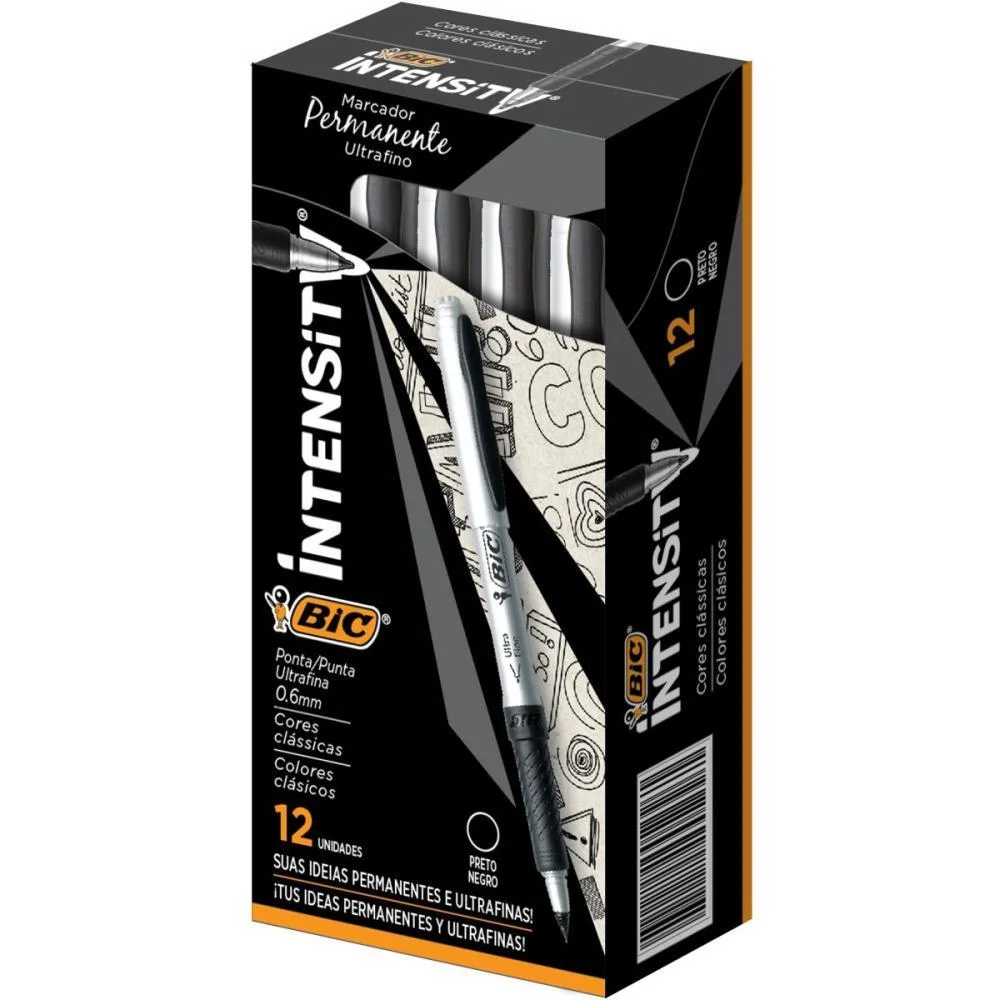Caneta Para Cd 0.6Mm Marking Cd-Dvd Ultra Fina Pret Bic (Cx.c/12) - imagem 2