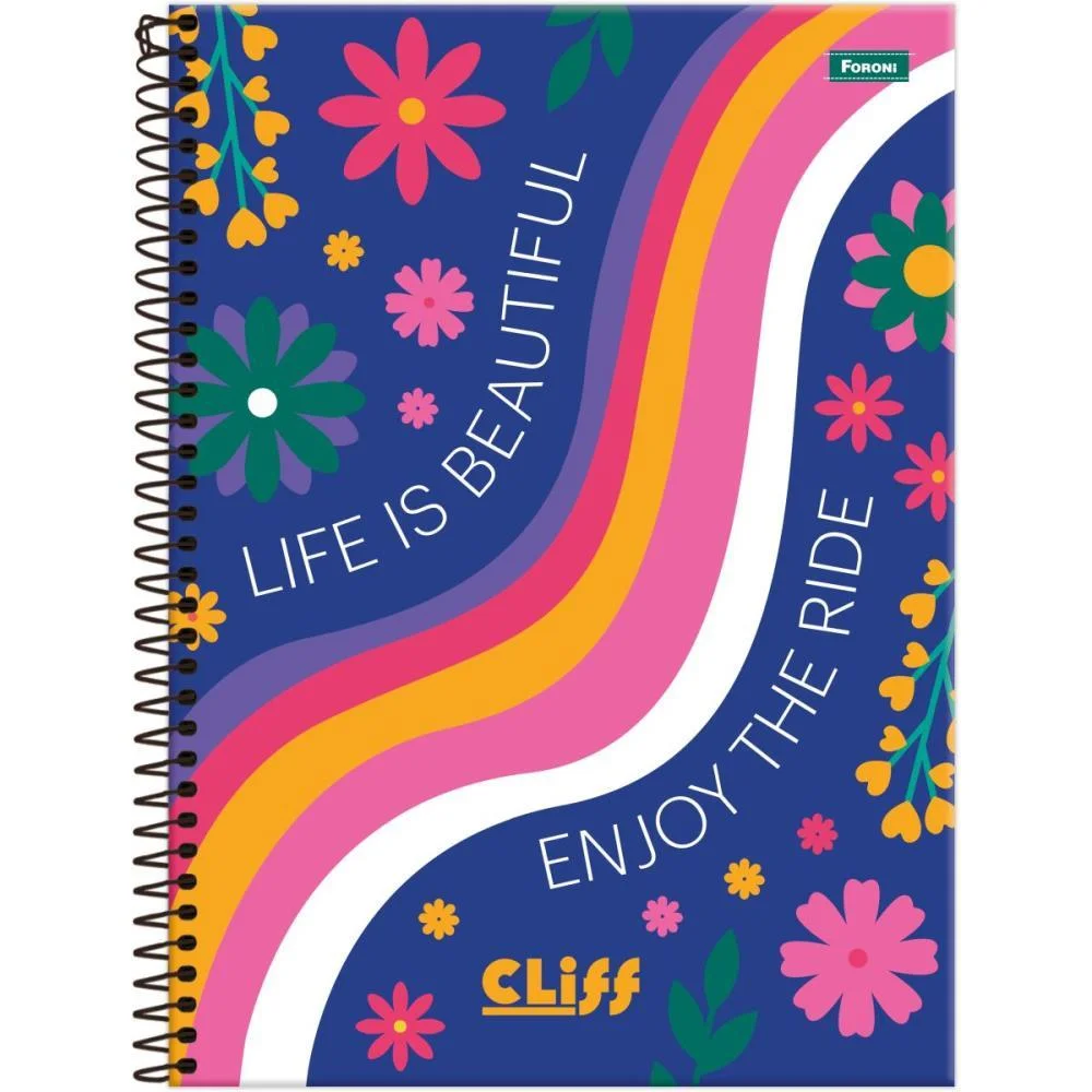 Caderno 01X1 Capa Dura Cliff Feminino 80Fls. Foroni (Pct.c/04) - imagem 4