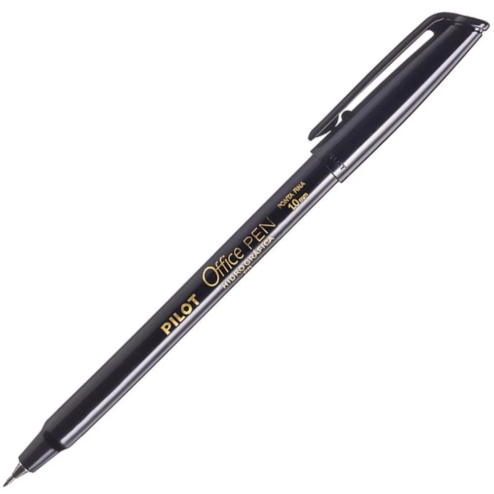 Caneta Hidrografica Office Pen 1.0 Preta Pilot (Blister) - imagem 3