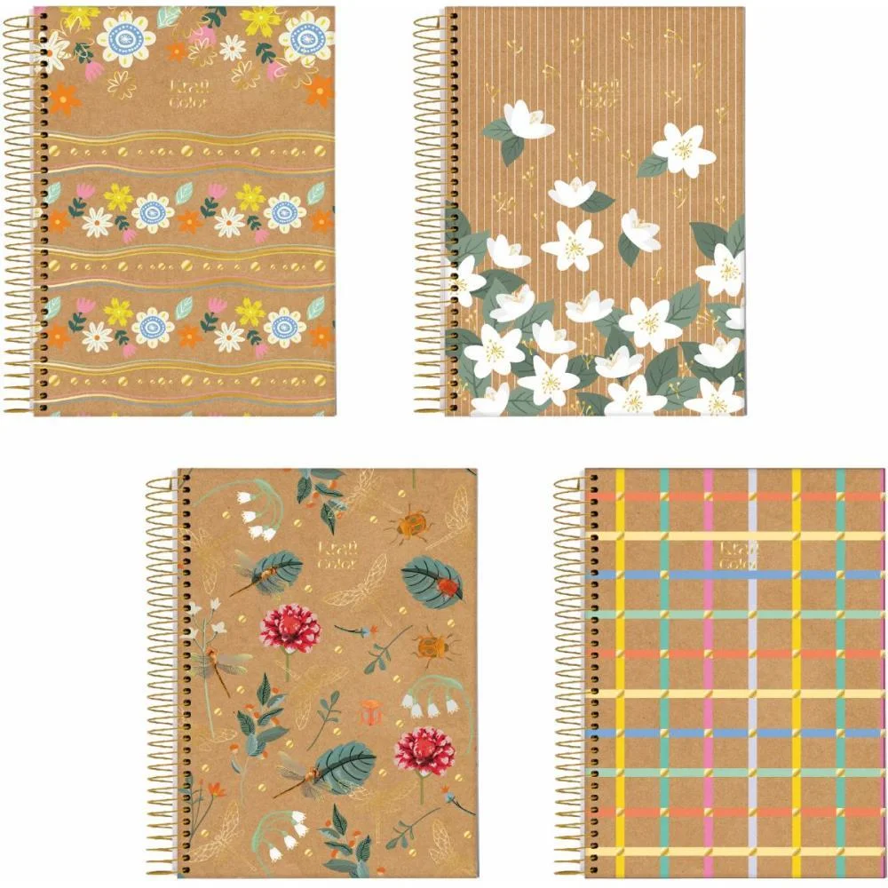 Caderno 10X1 Capa Dura Kraft Color 160Fls. I.a Jandaia (Pct.c/04) - imagem 2
