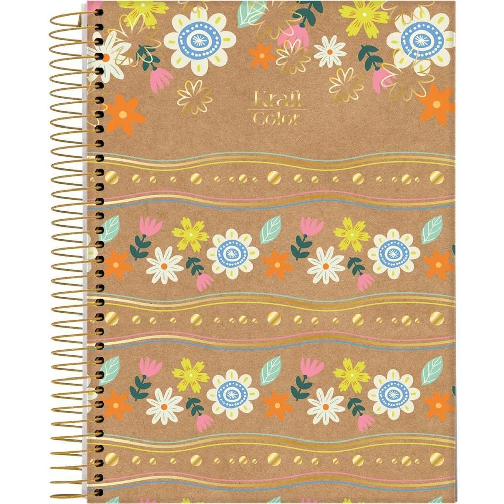 Caderno 10X1 Capa Dura Kraft Color 160Fls. I.a Jandaia (Pct.c/04) - imagem 3