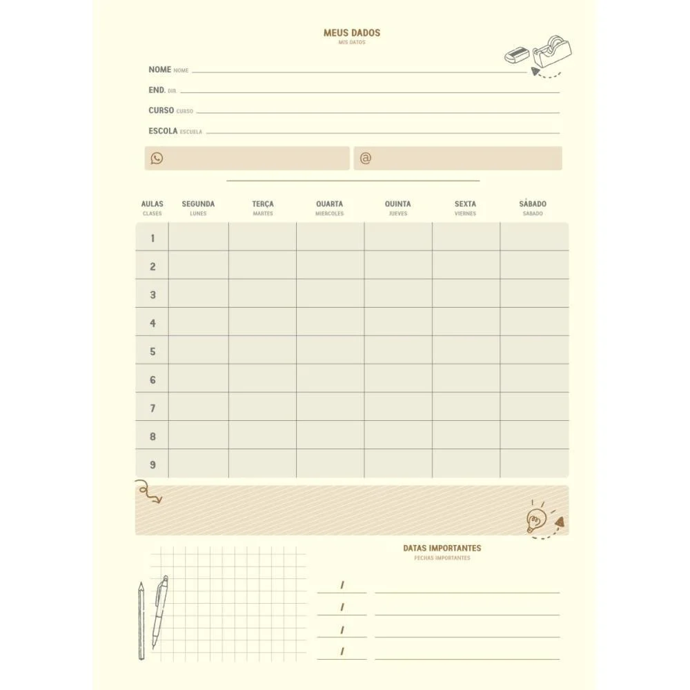 Caderno 10X1 Capa Dura Kraft Color 160Fls. I.a Jandaia (Pct.c/04) - imagem 9