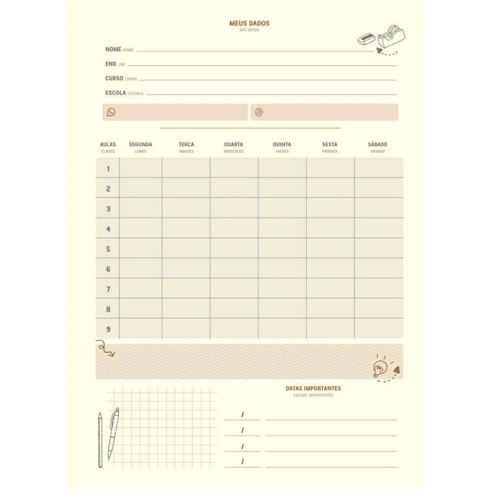 Caderno 10X1 Capa Dura Kraft Gold 160Fls. I.a Jandaia (Pct.c/04) - imagem 9