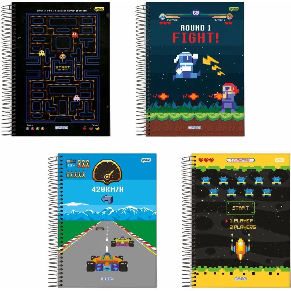 Caderno 10X1 Capa Dura Bits 160Fls. I.a Jandaia (Pct.c/04) - imagem 12