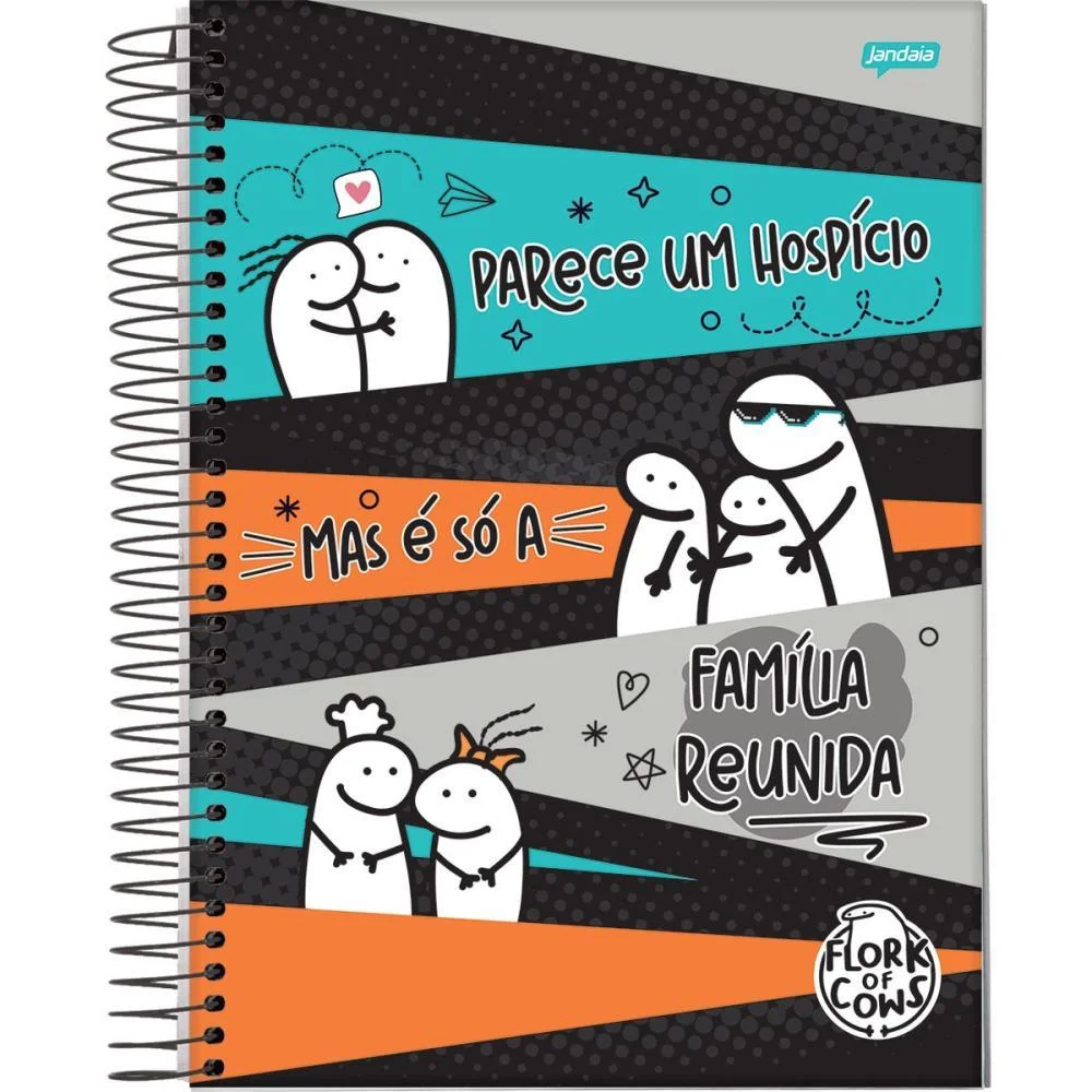 Caderno 01X1 Capa Dura Flork 80Fls. I.a Jandaia (Pct.c/04) - imagem 4