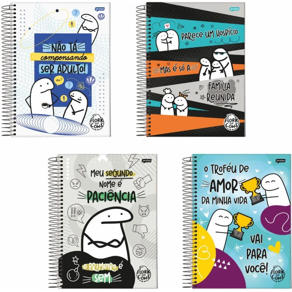 Caderno 10X1 Capa Dura Flork 160Fls. I.a Jandaia (Pct.c/04) - imagem 14