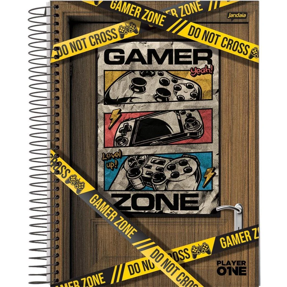 Caderno 10X1 Capa Dura Player 1 160Fls. I.a Jandaia (Pct.c/04) - imagem 3